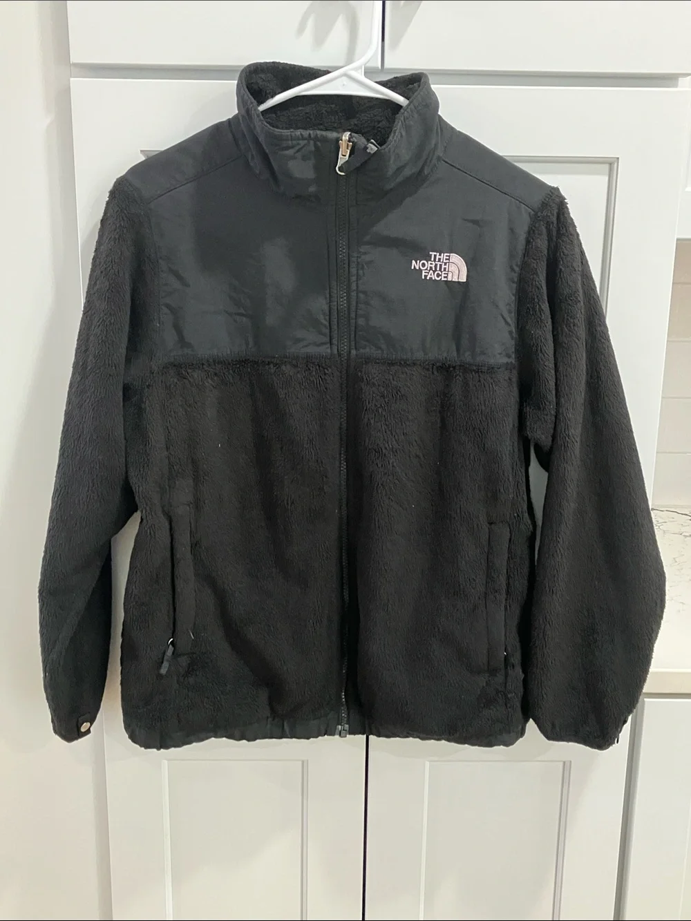 The North Face Girls Black Fleece Full Zip Jacket